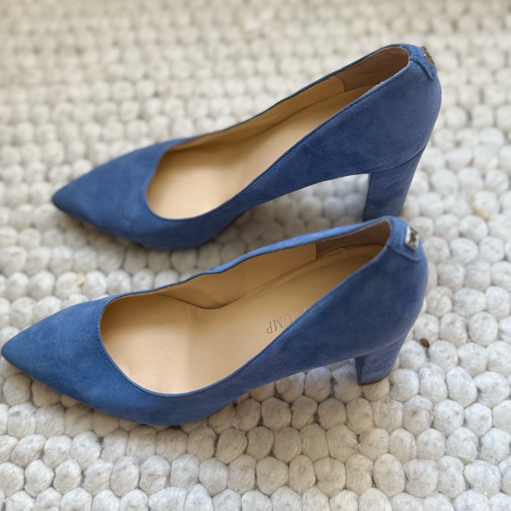 Ivanka Trump Blue Suede Heels